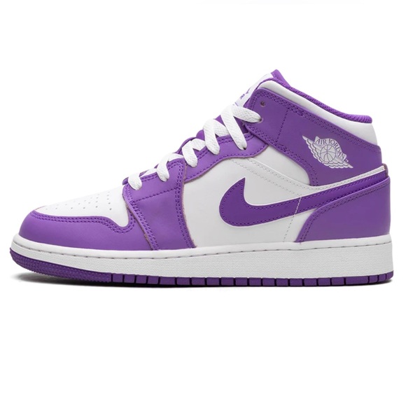 Nike Shoes - Nike Air Jordan 1 Mid Purple Venom Size 6Y / women’s 7.5